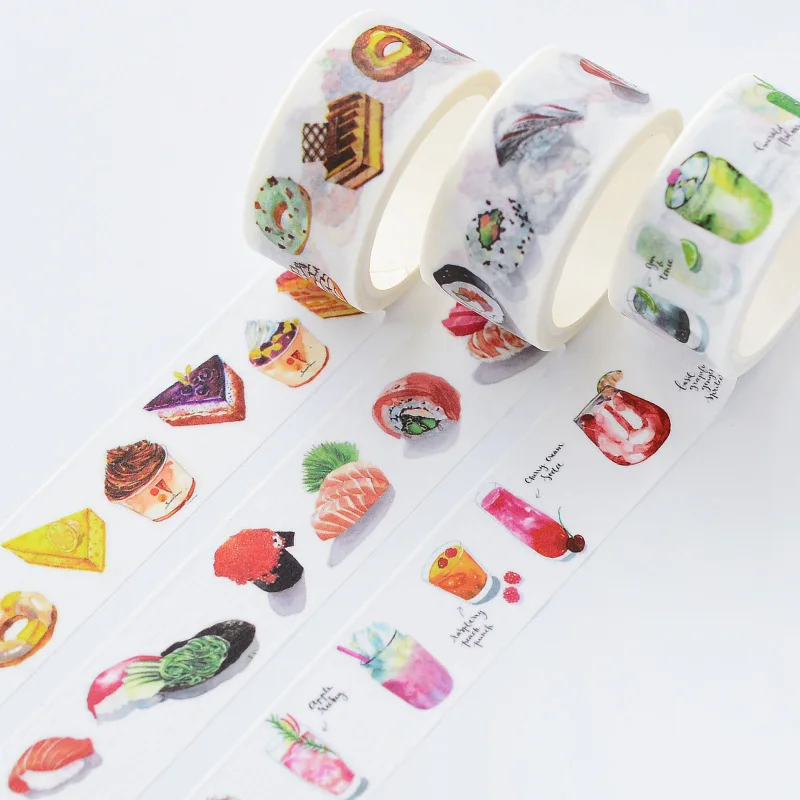 

3pcs/pack Washi Masking Tape Set Petal Animal Flower Paper Masking Tapes Japanese Washi Tape Diy Scrapbooking Sticker, 15mm