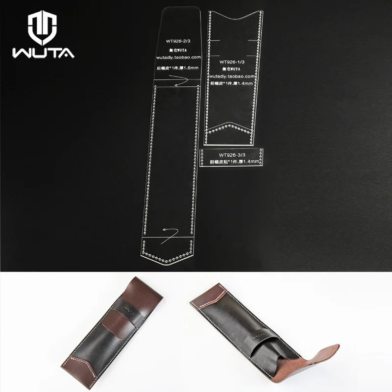 

WUTA 926 Acrylic Pencil Bag Pattern Template Tools Model for Handmade Leather Pen Case Holder Leathercraft DIY Tools