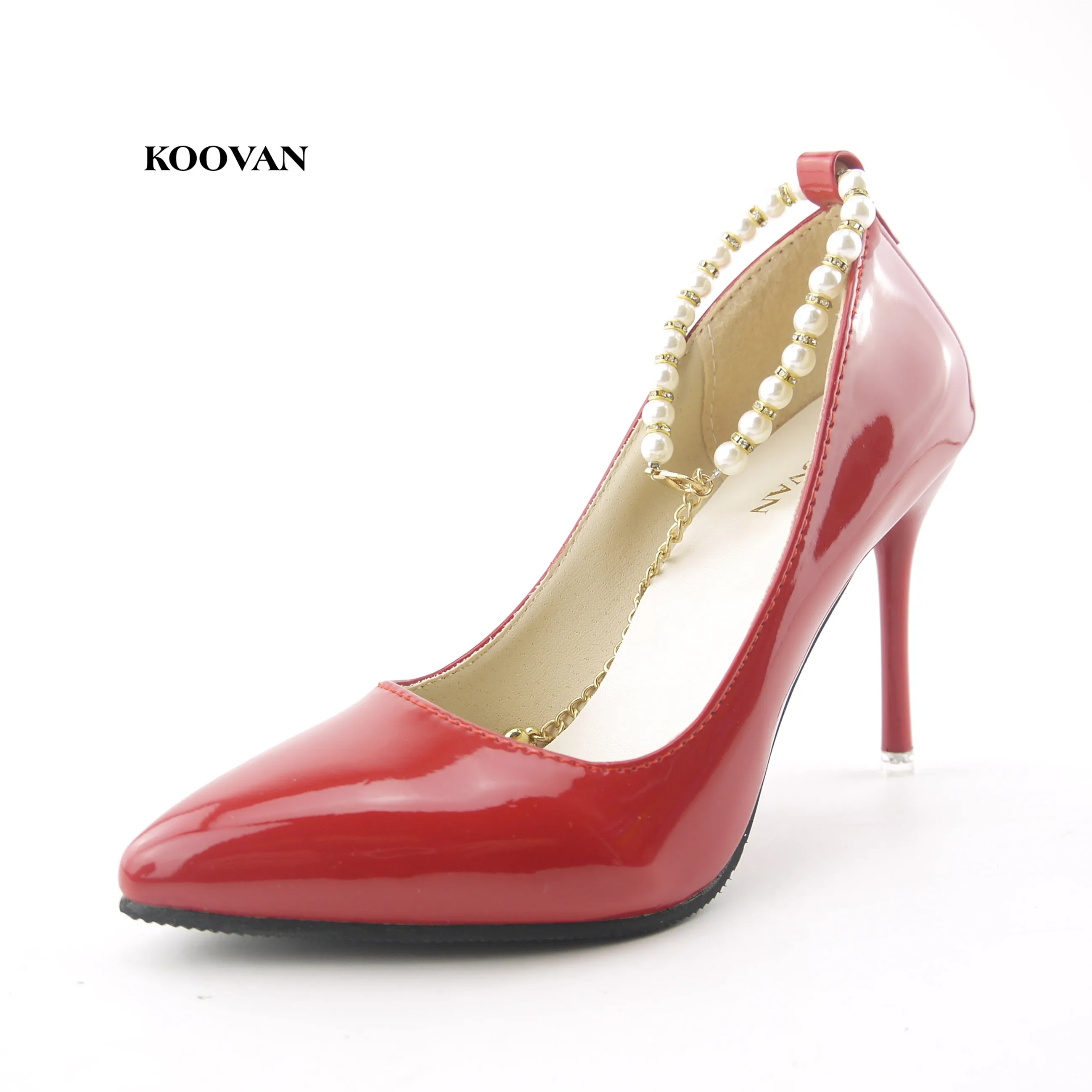 

Koovan Women Pumps 2017 Spring Fashion Elegant Women's Fine Shoes High-heel Pointed Pearl Diamond Single Shoes Sexy Women Shoes