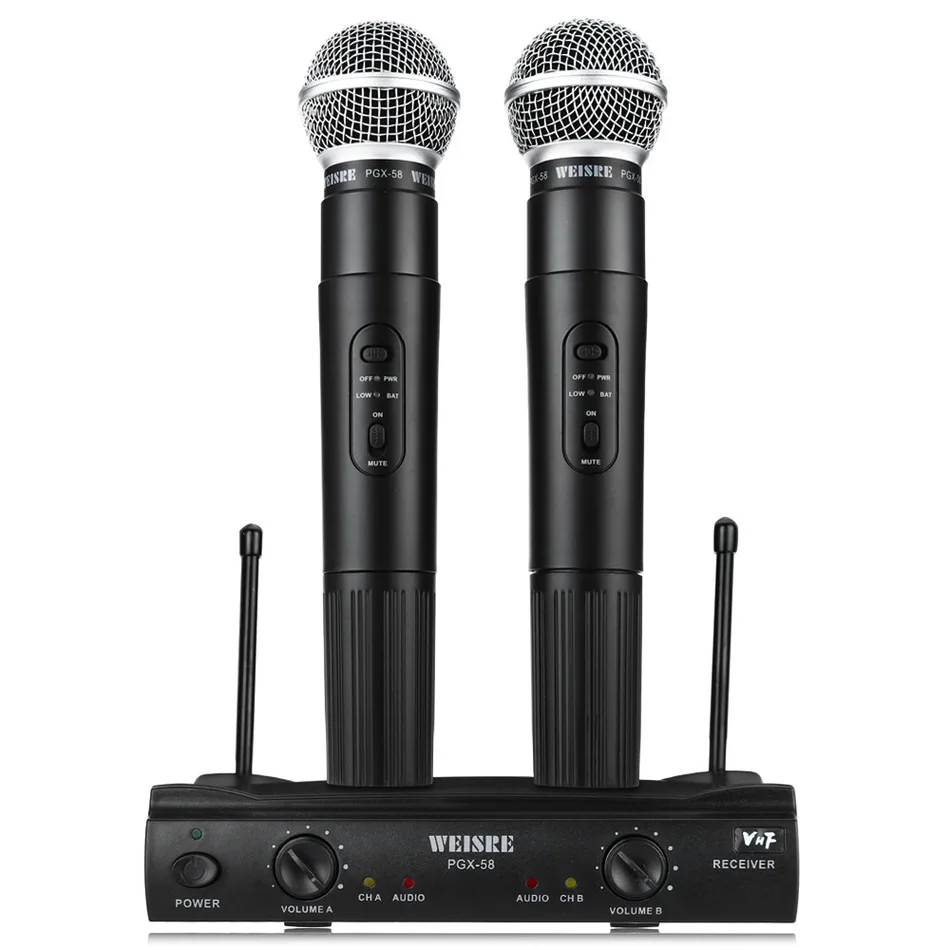 Prix pour WEISRE PGX58 Véritable Omni-directionnel Sans Fil Microphone Système Double De Poche 2 x Mic Sans Fil Receiverfor Soirée Karaoké KTV Prix pour WEISRE PGX58 Véritable Omni-directionnel Sans Fil Microphone Système Double De Poche 2 x Mic Sans Fil Receiverfor Soirée Karaoké KTV