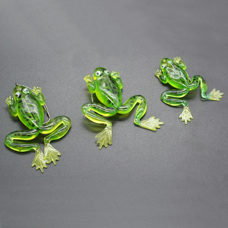 

5Pcs Green Frog Soft Bait Artificial Bait Frog Fishing Lures 3.4cm/4.2cm/5.5cm