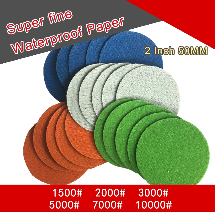 

45PCS 2 Inch Flocking Waterproof Sandpaper Abrasive Paper 400 to 10000 Grits Self-adhesive Wet & Dry for Sanding Polishing