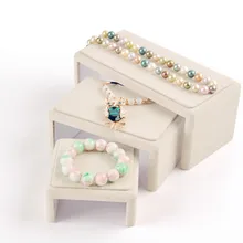 Лот из 3 новых льняная летняя шляпа ювелирные изделия дисплей в форме блоков ювелирные изделия стенд льняной кулон цепи браслеты подъемник для дисплея