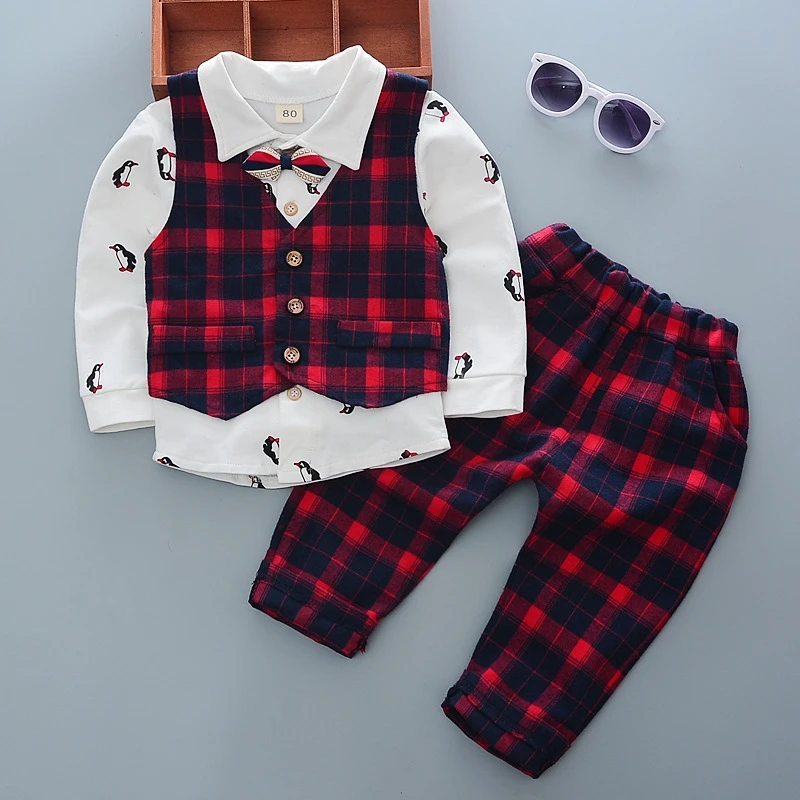 

children clothing kids stuffs boy things infant toddler baby newborn spring autumn wearing outfit 3 pieces set costume 1 3 year