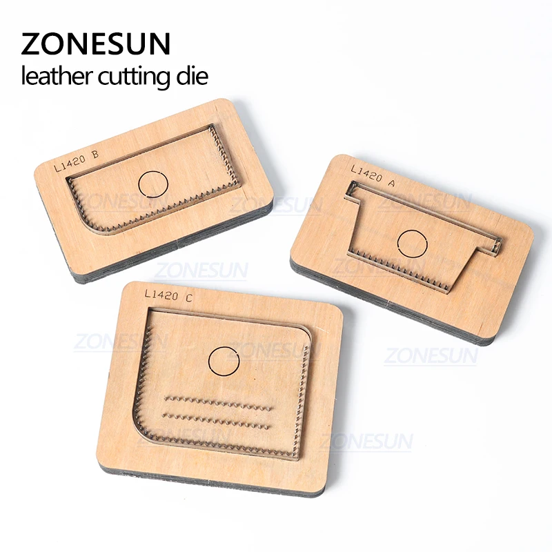 ZONESUN Credit Card holder coin purse Customized leather cutting die handicraft tool punch cutter mold DIY paper wallet cut die