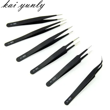 

6PCS BGA Precision Tweezer Set Antistatic Tweezers Stainless Steel Anti-static Tweezers Repair Tool Aug 30