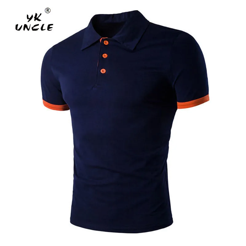 YK UNCLE мужская летняя рубашка поло с коротким рукавом Slim Fit Polo модные уличные топы Мужские Рубашки цвет манжет Повседневная рубашка для гольфа
