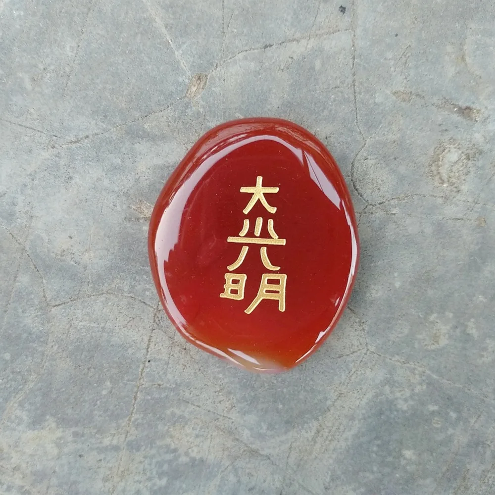 carnelian palm stones set