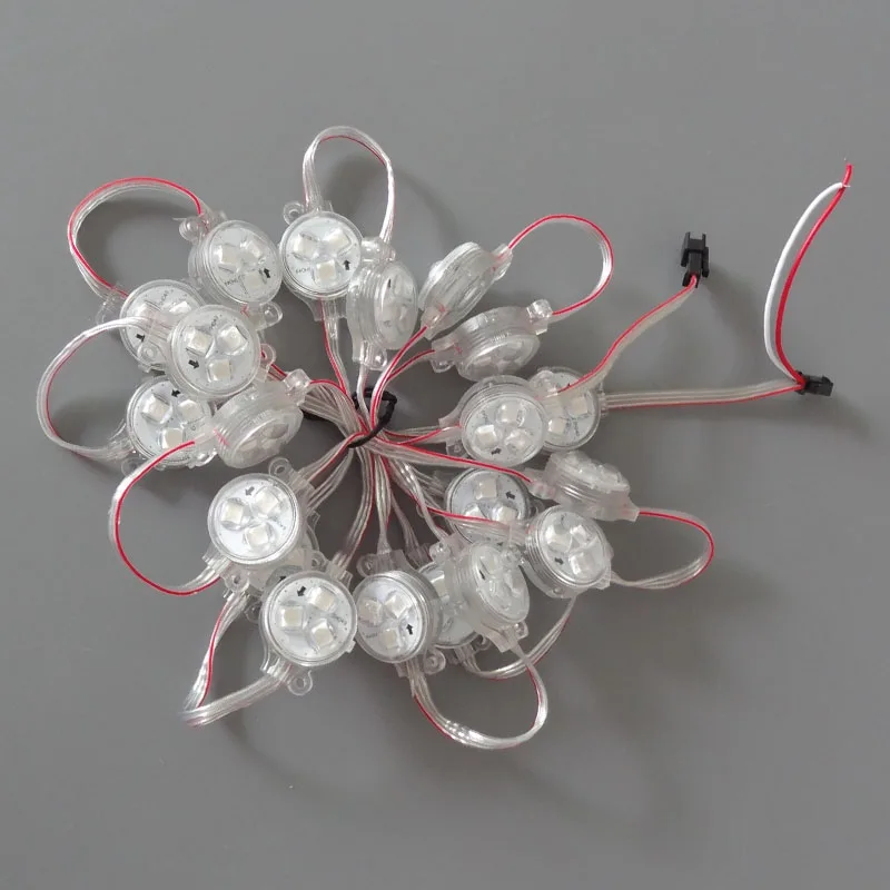 20 шт./компл. 30 мм DMX512 led pixel Световой модуль 3 шт. 5050 smd Полноцветный rgb светодиодные