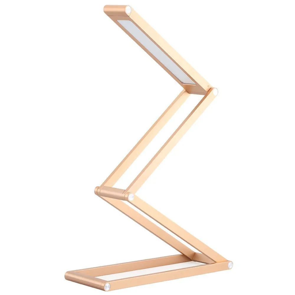 

LED Smart Desk Lamp with Aluminum Foldable Battery Table Lamp Bedside Reading Lamp Dimmable USB Charging Cable Folding Lamp