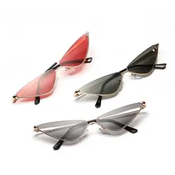 Солнцезащитные очки Для женщин Треугольники кошачий глаз прозрачные Цвет классические очки Объектив переменного тока солнцезащитные