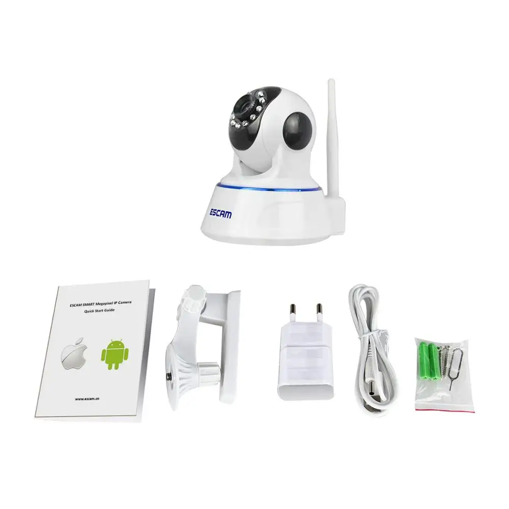 Escam qf002 HD 720 P сети Беспроводной IP Камера Ночное видение P2P WI FI indoor Инфракрасный