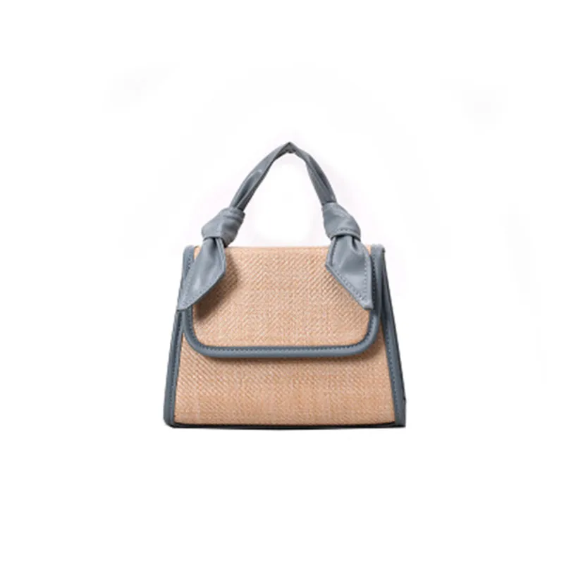 

Handmade Bow-knot Straw Women Handbags Woven Rattan Beach Bags Messenger Bag Cross Body Bags Ladies Bohemian Knitting Purse 2019