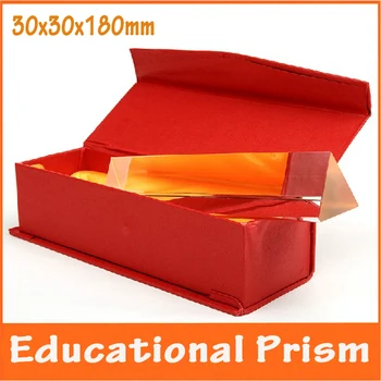 

4x4x18cm Physics Optical Glass Children Toy Triangular Prism School Science Experiment Educational Teaching Aids for Children