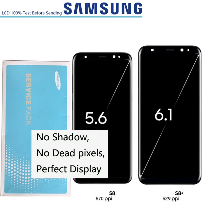 Оригинальный сменный ЖК дисплей с дигитайзером для Samsung Galaxy S8 G950 G950F G950U G950W8 без