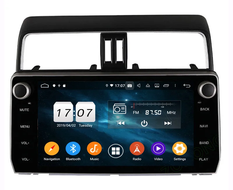 10,1 дюймов сенсорный экран android 9,0 автомобильный dvd gps плеер для toyota prado с gps ГЛОНАСС bluetooth 4,2 wifi USB