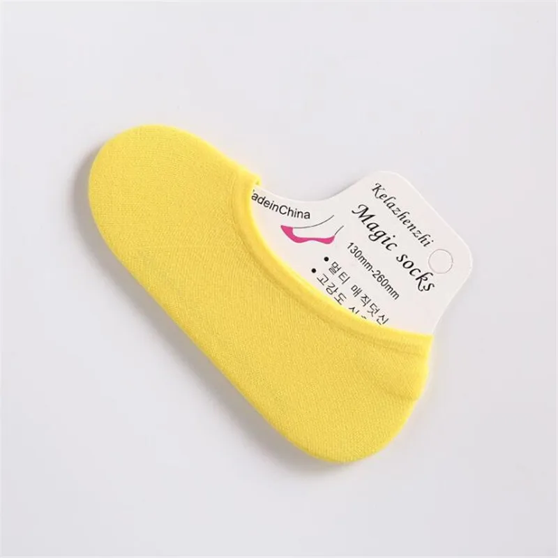 Летние носки-лодочки пастельного цвета Kawaii Для женщин силиконовый невидимый хлопковые носки комфортного отдыха Harajuku для студенток
