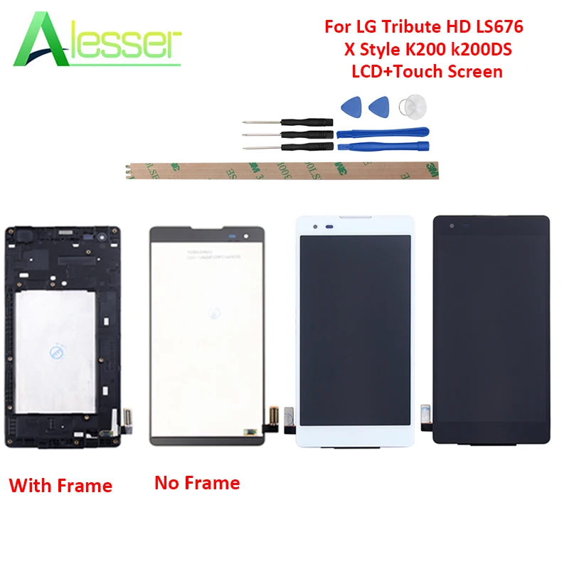 ЖК-дисплей Alesser для LG Dute HD LS676 X Style K200 k200DS сенсорный экран с дигитайзером рамкой 5 0