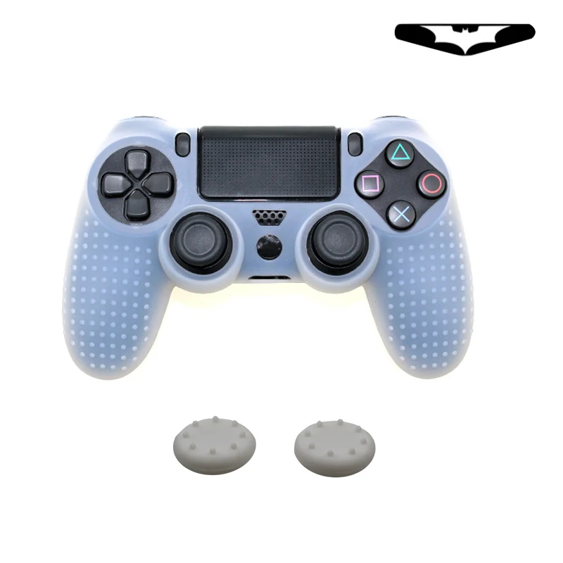 For Sony PS4 Controller Silicone Case Cover For PS4 Gamepads joystick with 2 thumbsticks Grips Cap