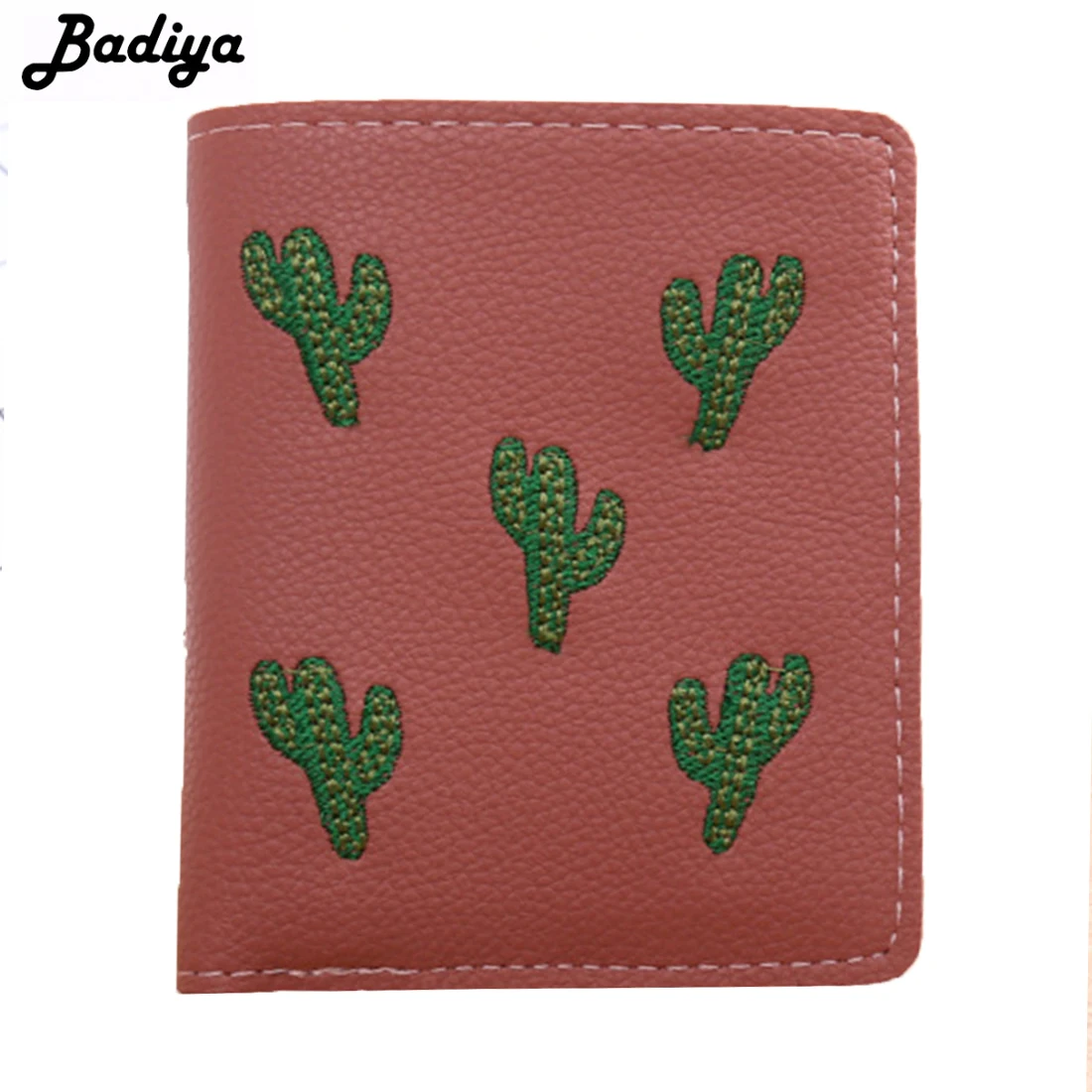Женский кошелек в двух сложениях с вышивкой кактуса мини милой пряжкой|wallets for