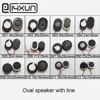 

EClyxun 10pcs Oval Speaker with Red + Black line Speaker Domestic Ring DIY Repair Audio Connector for Mobile Phone MP3 MP4