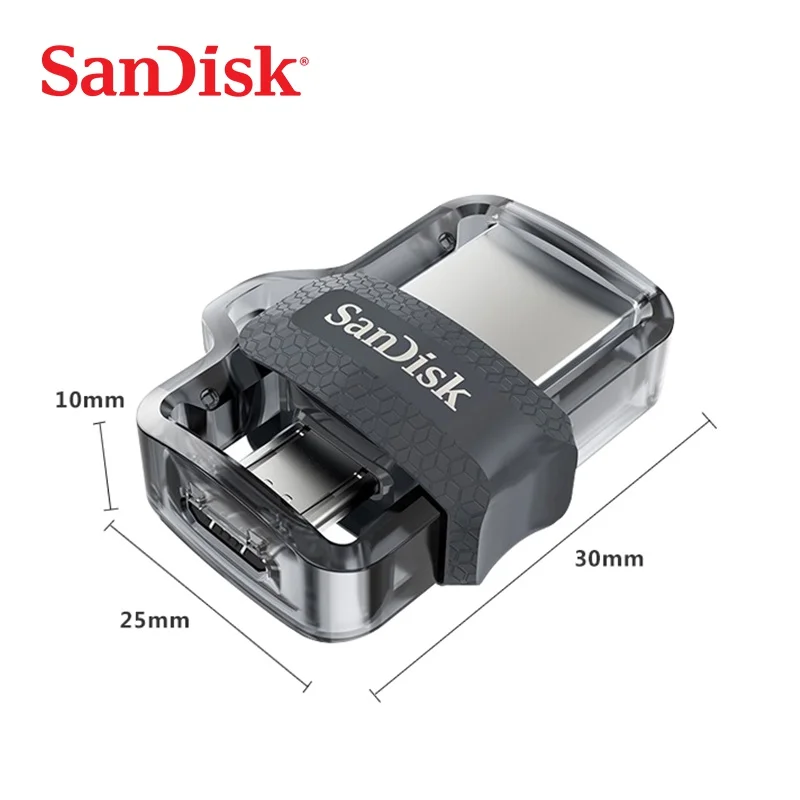 Sandisk Mini USB 3,0 двойной OTG USB флэш-накопитель 128 Гб флешки USB3.0 высокая скорость до 150 м/с для телефона Android