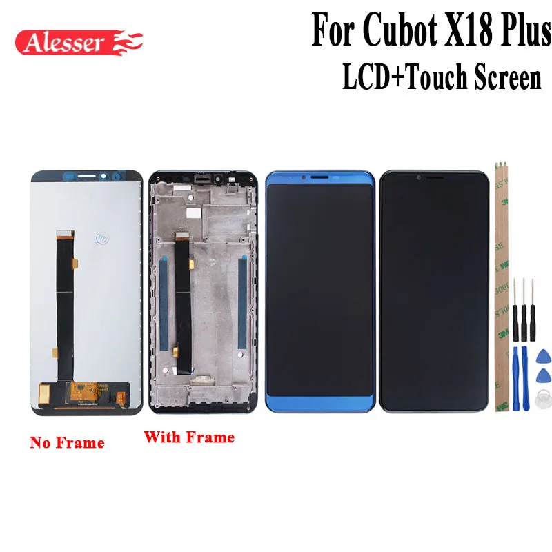 

Alesser For Cubot X18 Plus LCD Display and Touch Screen +Frame 5.99" Repair Parts with Tools For Cubot X18 Plus +Silicone Case