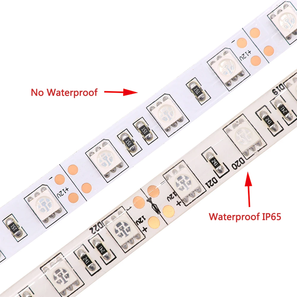 DC12V SMD 5050 Светодиодные ленты 5 м 60 светодиодный s/m IP21 IP65 IP67 Водонепроницаемый лампа для выращивания растений лампа Газа с AU/EU/US/UK Plug Питание