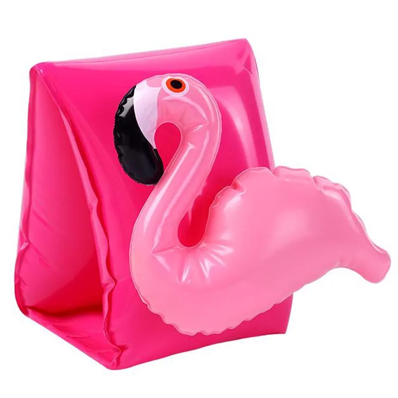 2 Pcs PVC Children Inflatable Flamingo Arm Swimming Floating Sleeves Swim Circle Double Balloon