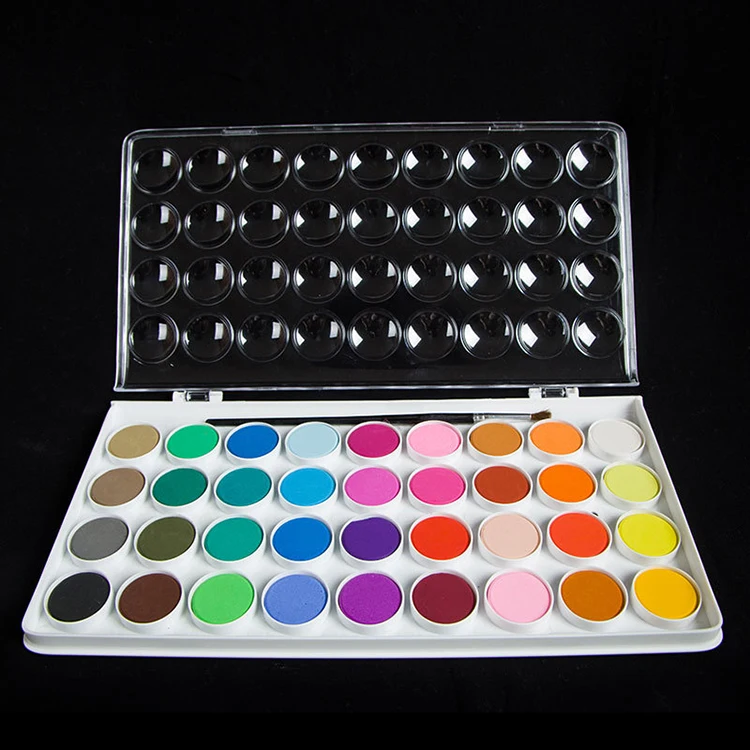 Buy Solid gouache paint with colors watercolor paint art supplies in