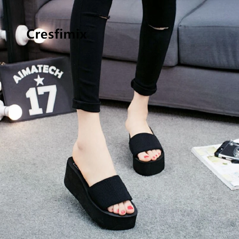 cute black slippers