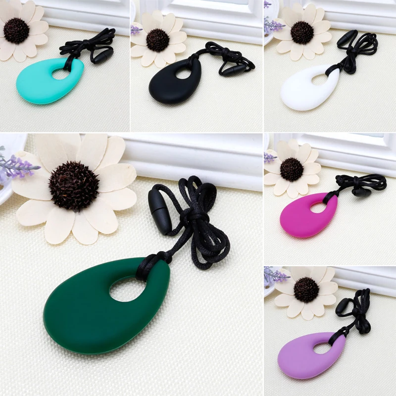 

JAVRICK Baby Newborn Silicone Necklace Teether Teardrop Pendant Teething Chewing
