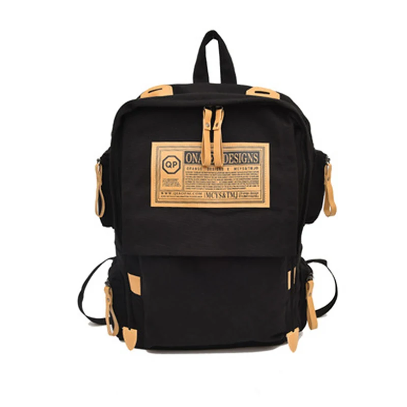 

Backpack Canvas Bag Men Fashion Trend British College Wind Junior High School Students Travel Double Shoulders Bag