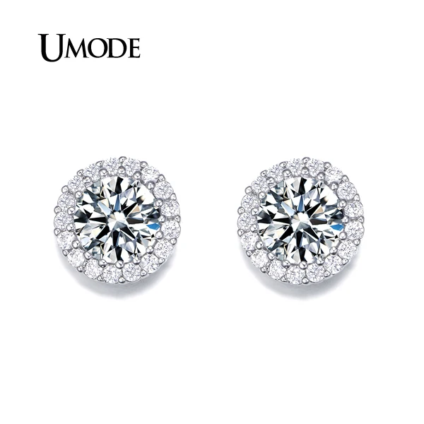UMODE Fashion Hearts & Arrows Perfect Cut Cubic Zirconia Crystal Stud Earrings for Women Jewelry Drop Shipping 2016 UE0096