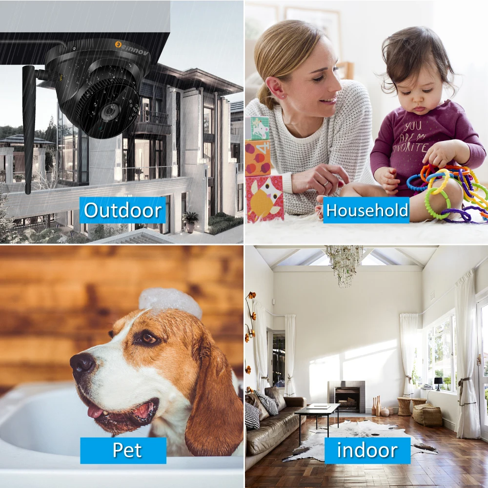 Einnov 4CH 12 дюймов ЖК дисплей CCTV NVR Wi Fi видеонаблюдения 2MP 1080 P HD домашнего