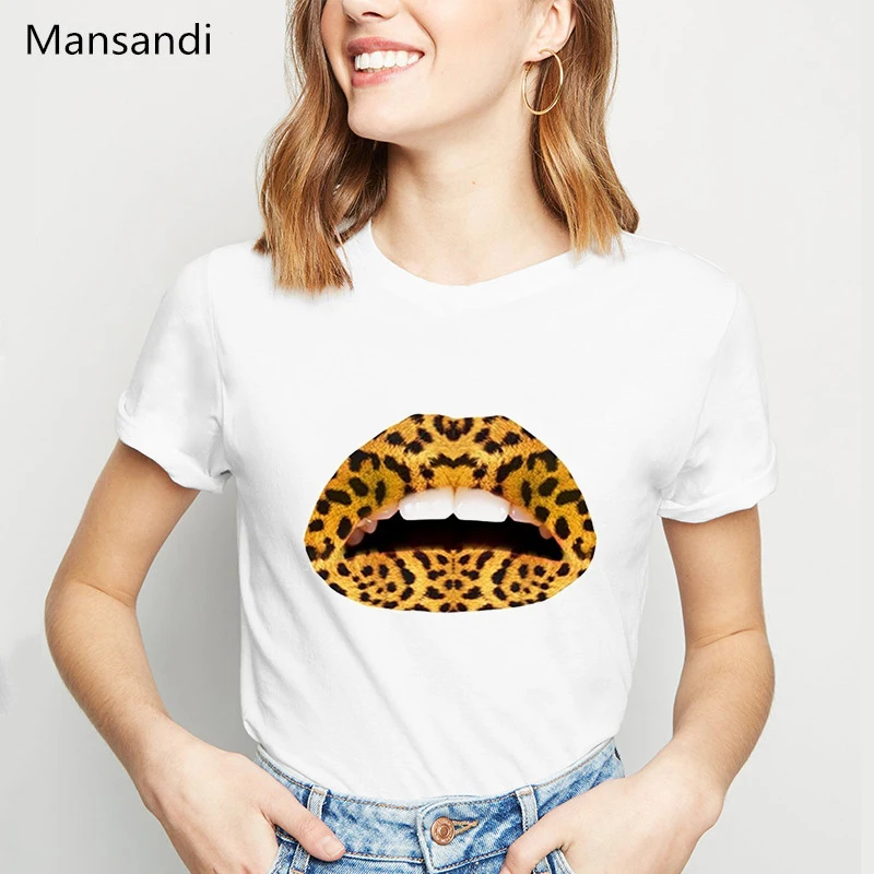 Я люблю сексуальные леопардовые губы иллюстрации Футболка женская ЛГБТ гей любовь футболка для лесбиянок femme красивая помада Гепард футболка Makeup