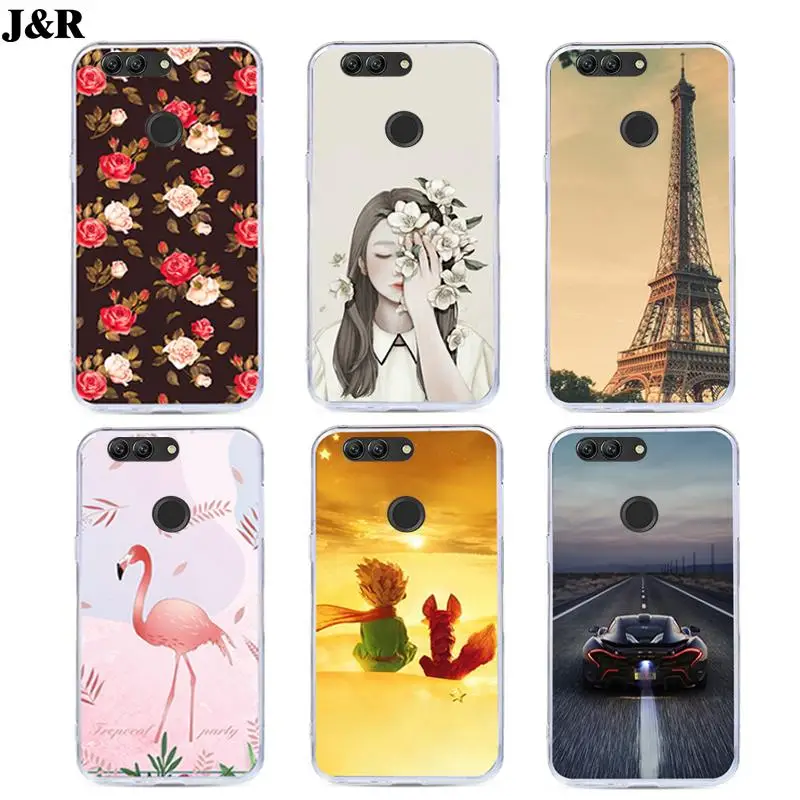 J&ampR Flower Plants Phone Cover For Huawei Nova 2 Plus Soft TPU Silicone Case Cute Animal BAC-L23 Cases |