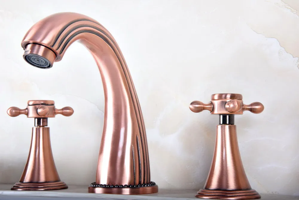 Deck Mounted 5 Hole Widespread Roman Tub Filler Faucet With