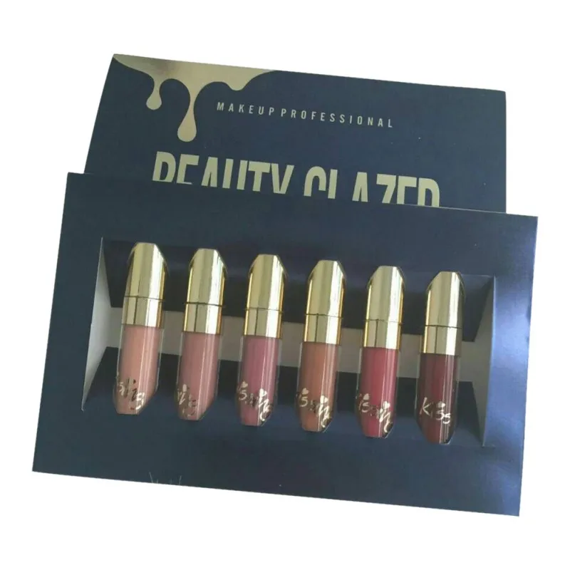 BEAUTY GLAZED 6 шт./компл. Матовая жидкая помада блеск для губ(Наборы макияж блеск для губ, Длительное Действие, Косметика для макияжа