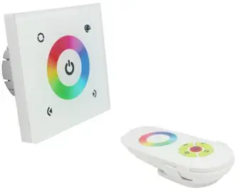 

TM082E;Europe Standard LED touch RGB panel with remote;DC12-24V input;4A*3channel output