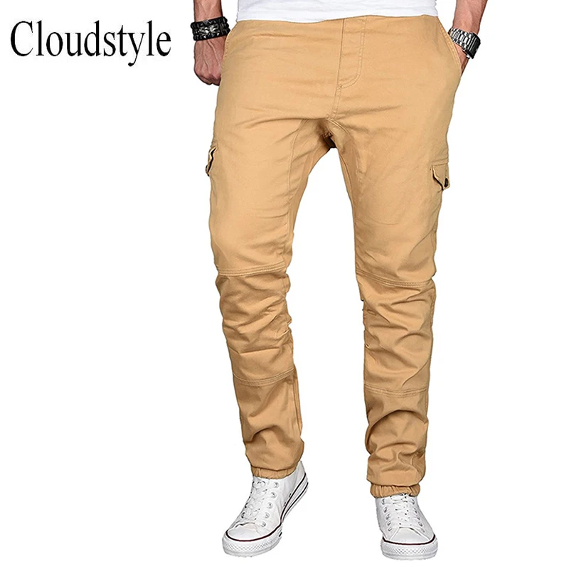 

Cloudstyle New Male Pants Casual Pants Loose Style Full Length Pants Spring Autumn Home Man Pants Pockets Solid Color Fashion