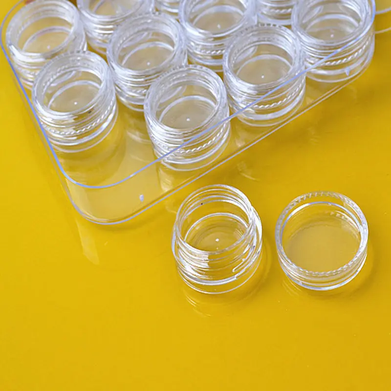 

Transparent Nail Tools Plastic Storage Box Nails Rhinestone Decoration Storage Case Container Boxes 12x9.1cm Capsules for coin