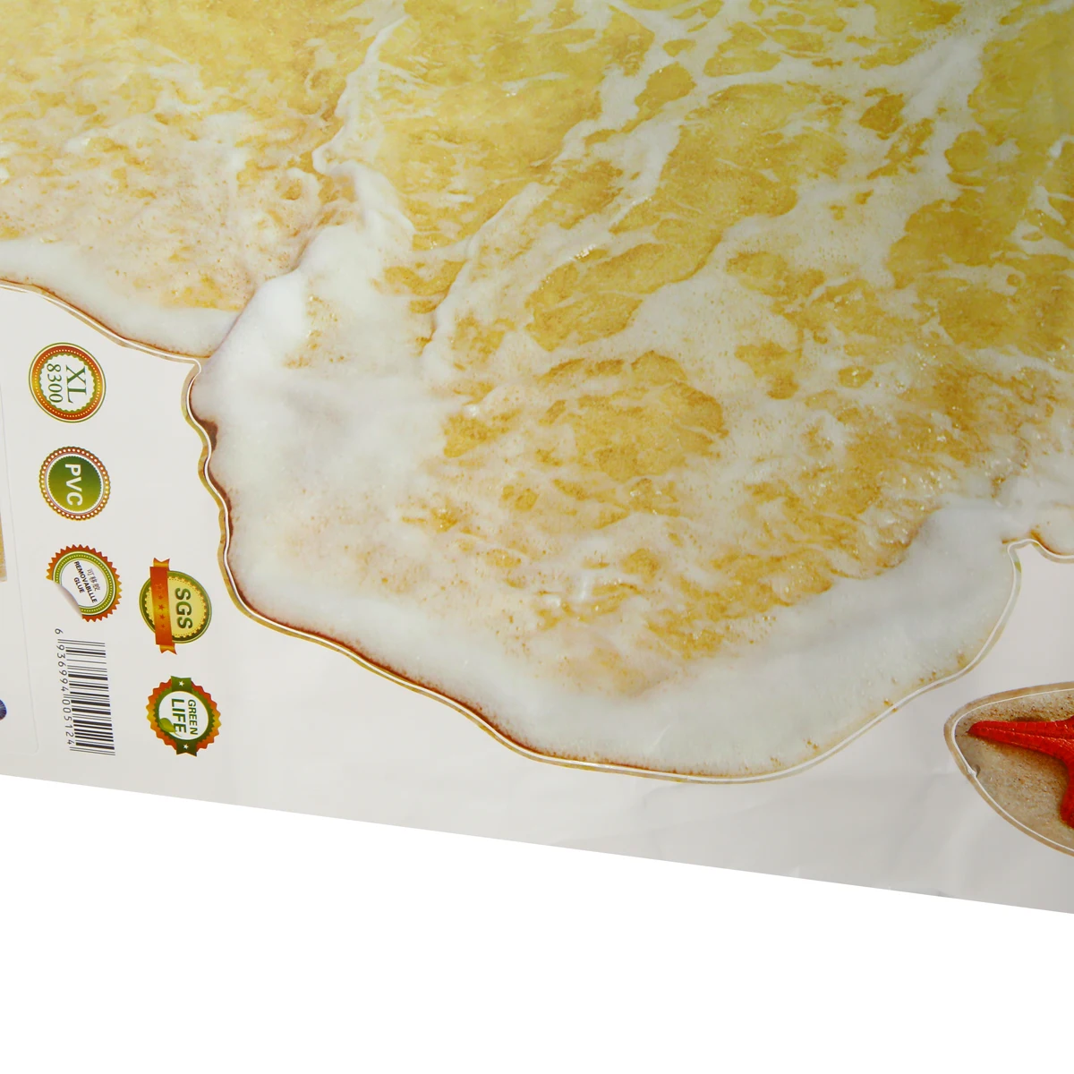 1Pcs 3D Sea Beach Floor Wall Sticker Removable Vinyl Beach Sticker Waterproof Art Mural Decal Home DIY Wall Floor Decors