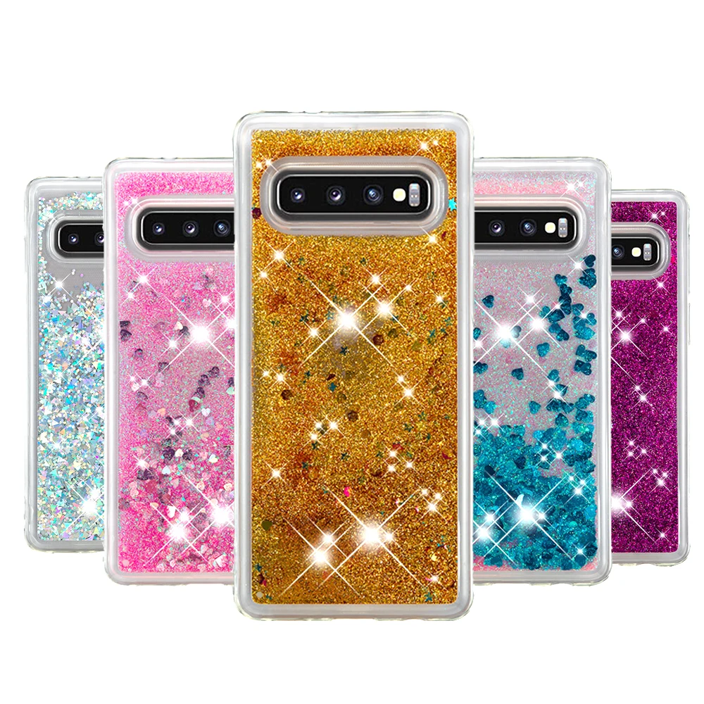 

Shockproof Liquid Glitter Quicksand Soft TPU Back Case Phone Skin Cover for Samsung S10 S10+ S10e