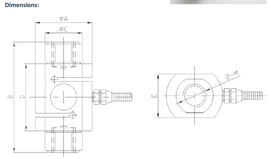 Balança de compressão e tensão, com sensor