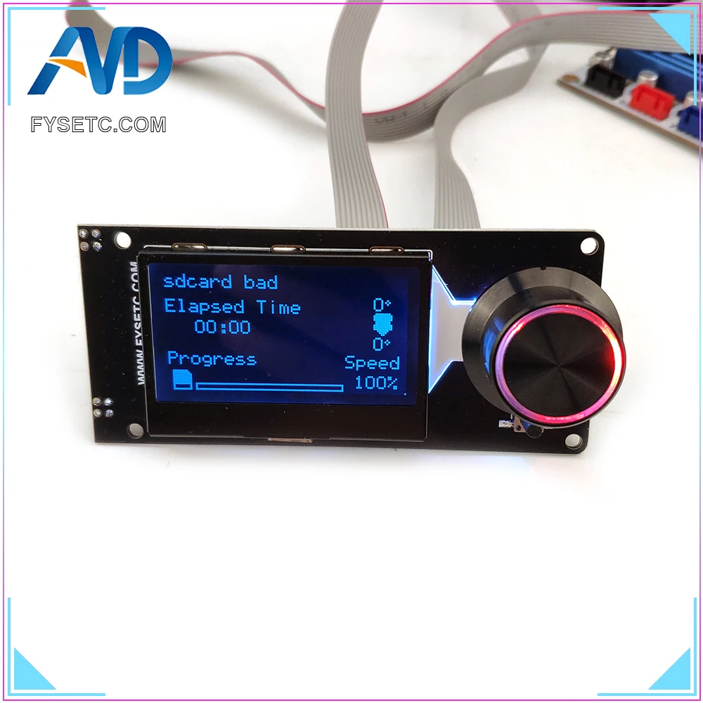 D Тип MINI12864 lcd v1.2 экран белый на черном мини 12864 lcd умный дисплей поддерживает Marlin DIY с sd-картой части 3d принтера