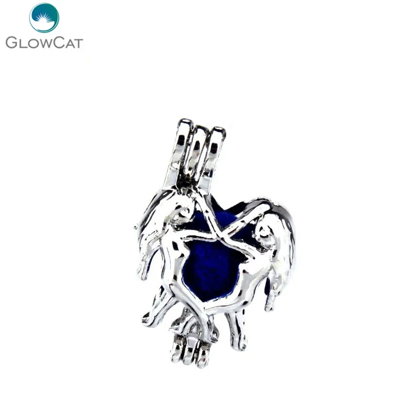 K186 5 шт./лот Gemini Bead жемчужная клетка Гороскоп Кулон сказочная вечерние диффузор