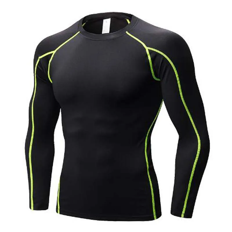 Yuerlian Dry Soccer Jerseys Compression Fitness Tights Gym Sportswear Basketball Men Shirt Bodybuilding Rashgard Running T-Shirt