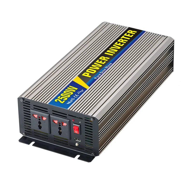 

Long lifetime 2500W Car Power Inverter Converter DC 24V to AC 110V or 220V Pure Sine Wave Peak 5000W Power Solar inverters