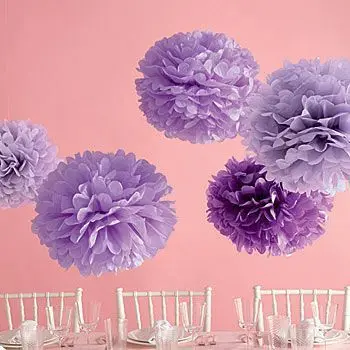 

DIY 10"(25 CM) Decorative Wedding Tissue Paper Pom Poms Wedding Flowers Balls for Bridal Baby Shower Wedding Centerpieces